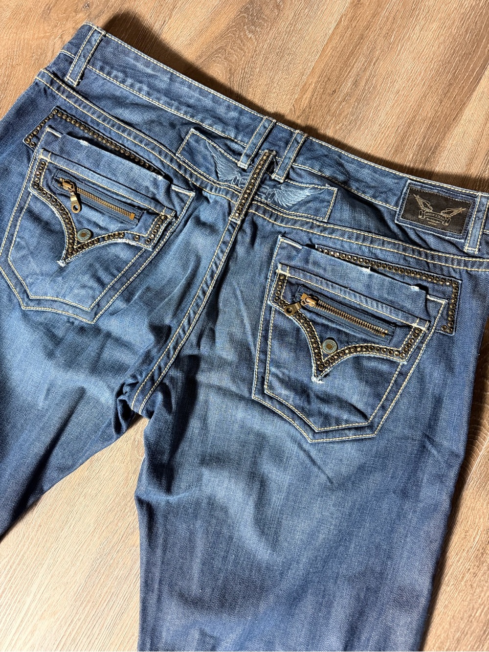Robin's Jean Men's Straight Dark Blue Jeans. Size 44
